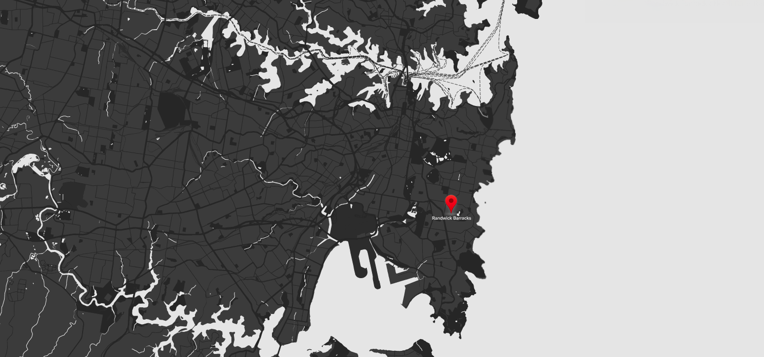 Randwick Barracks Location Map